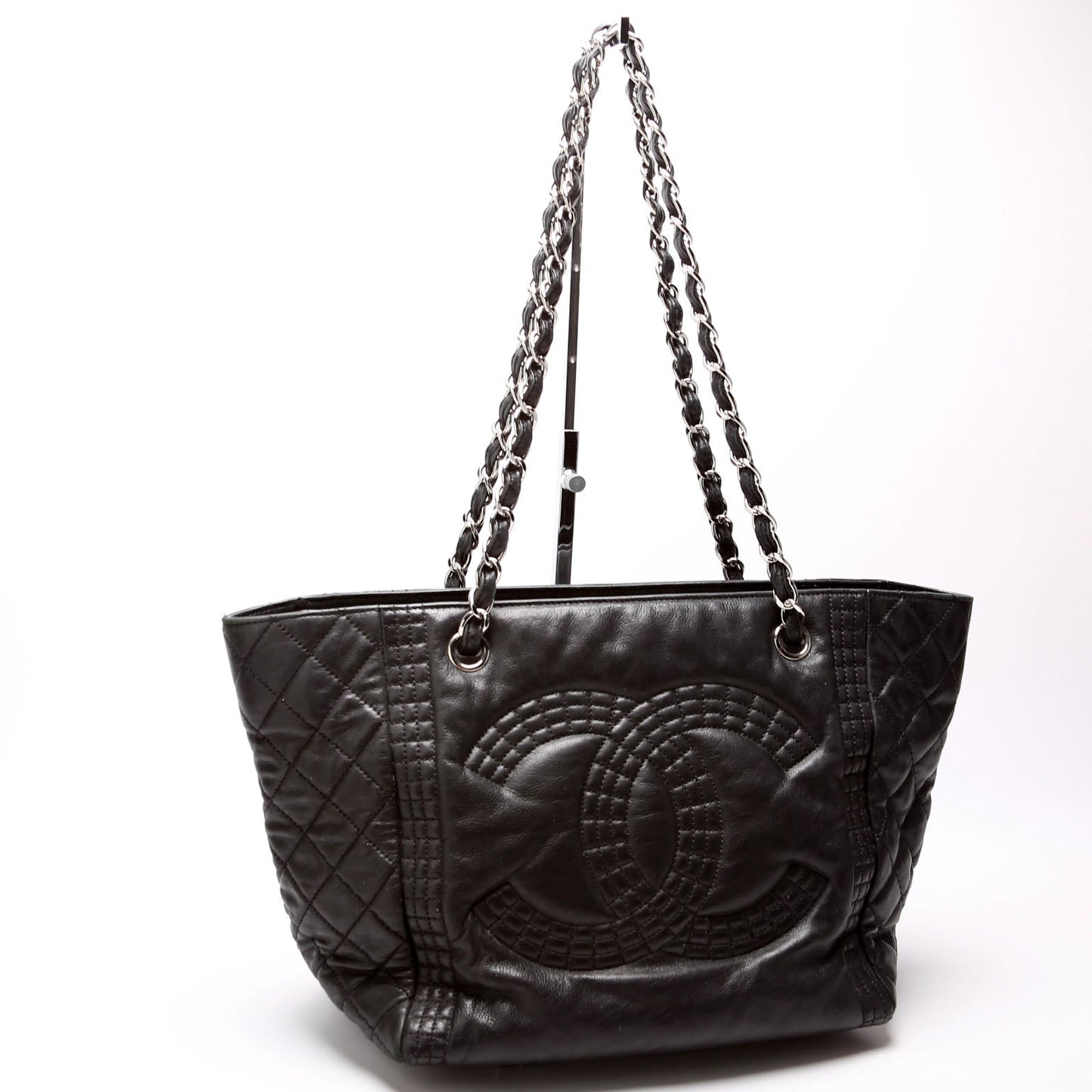 Chanel Coco Bangle Calfskin Tote Black Bag