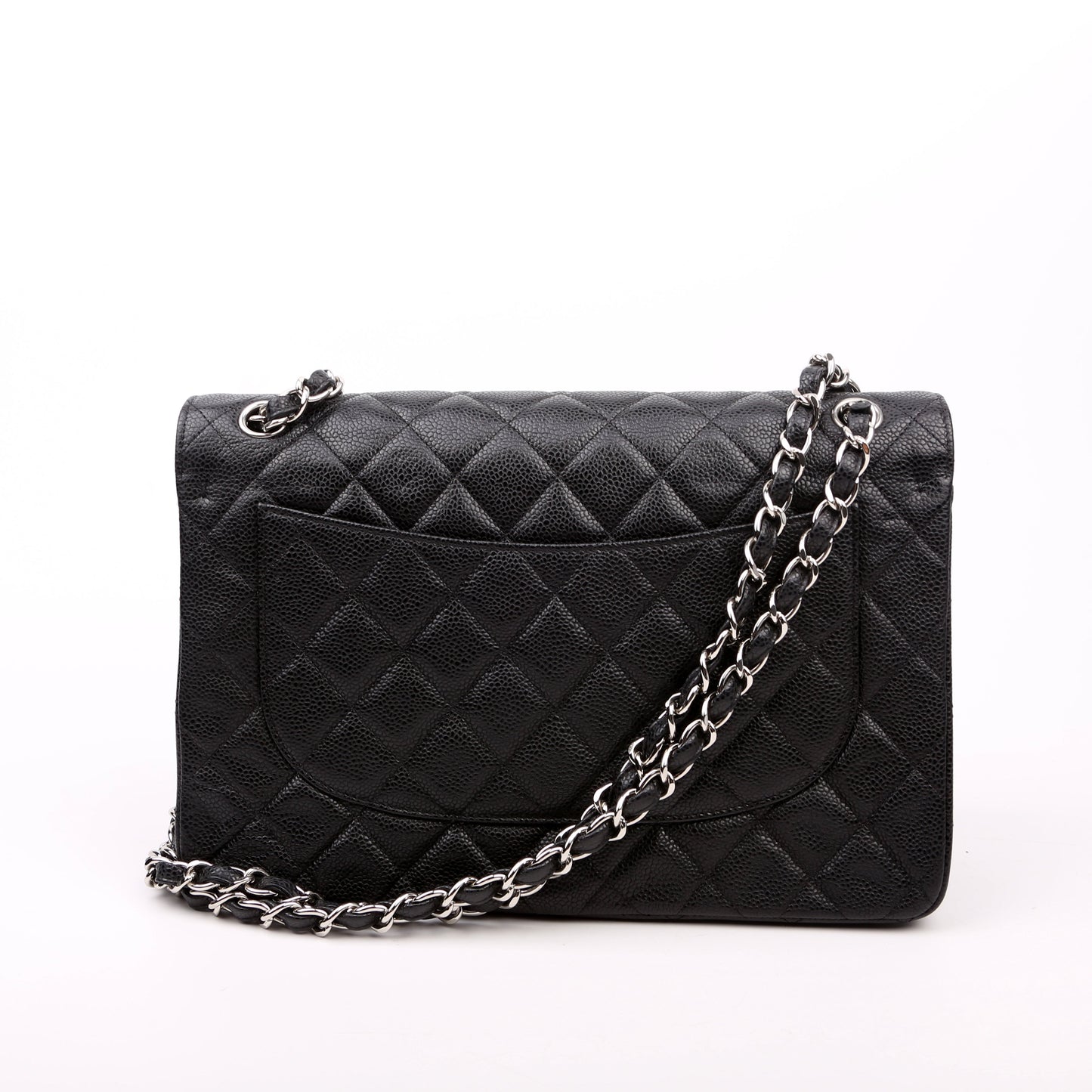 Chanel Classic Flap Jumbo Caviar 14-16M Black Bag