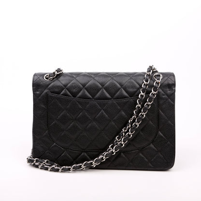 Chanel Classic Flap Jumbo Caviar 14-16M Black Bag