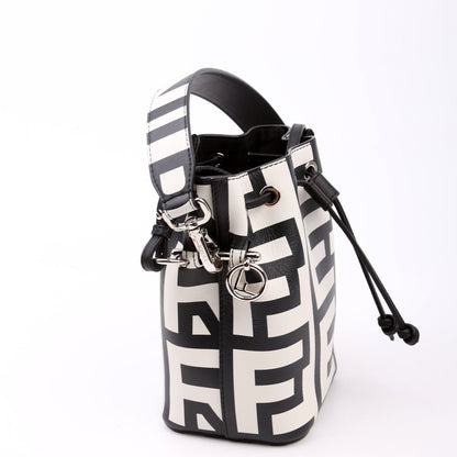 Fendi x Marc Jacobs Mon Tresor Mini Bucket Leather 8BS010 Black/White Bag