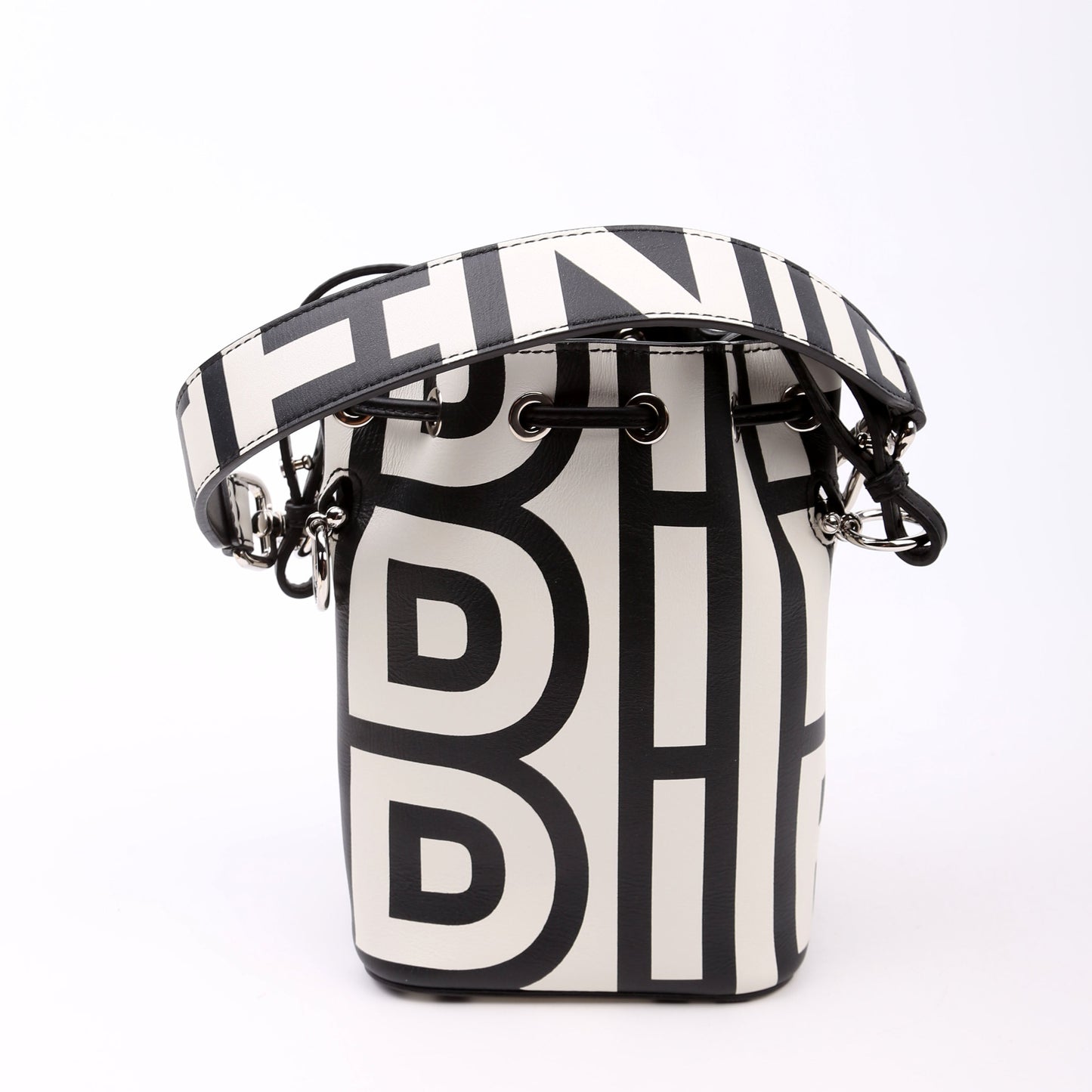 Fendi x Marc Jacobs Mon Tresor Mini Bucket Leather 8BS010 Black/White Bag