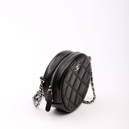 Chanel Classic Round Chain Clutch Black Bag