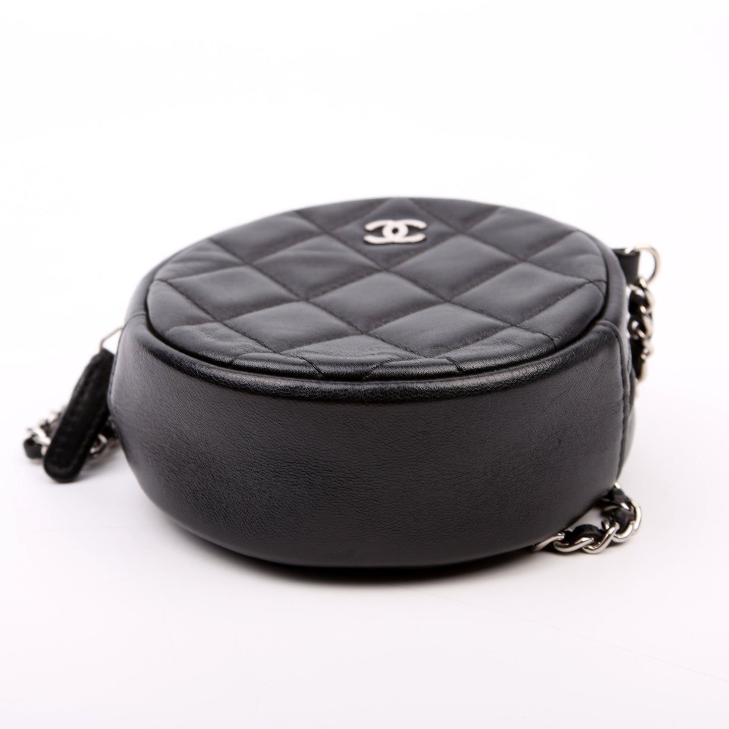 Chanel Classic Round Chain Clutch Black Bag