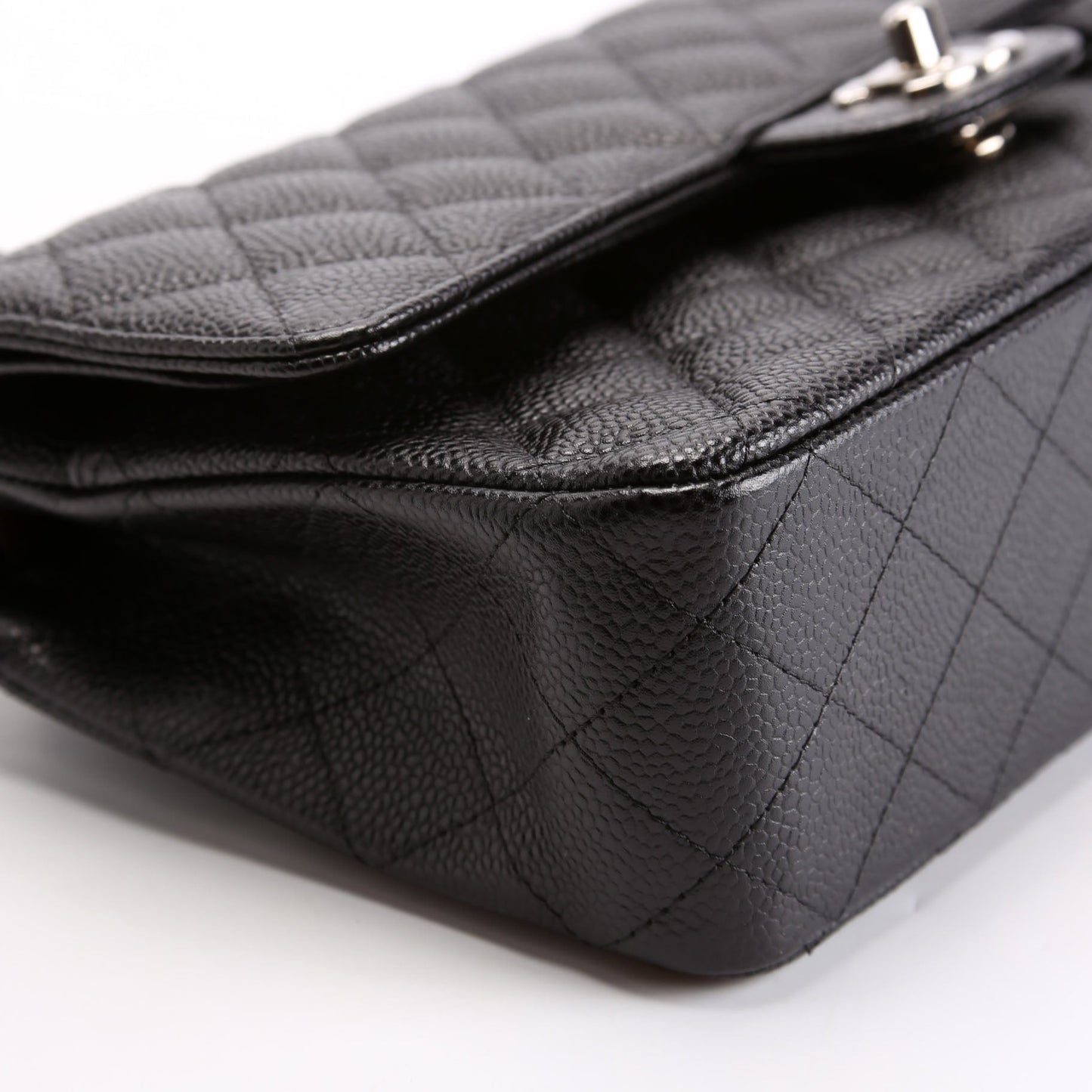 Chanel Classic Flap Medium Caviar 28M Black Bag