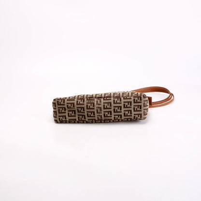 Fendi Zucchino Triple Strap Mini Pochette Brown/Beige Bag