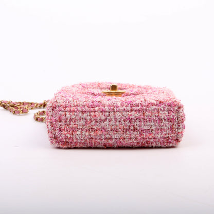 Chanel Kelly Shopper Mini Nano Tweed Pink Bag