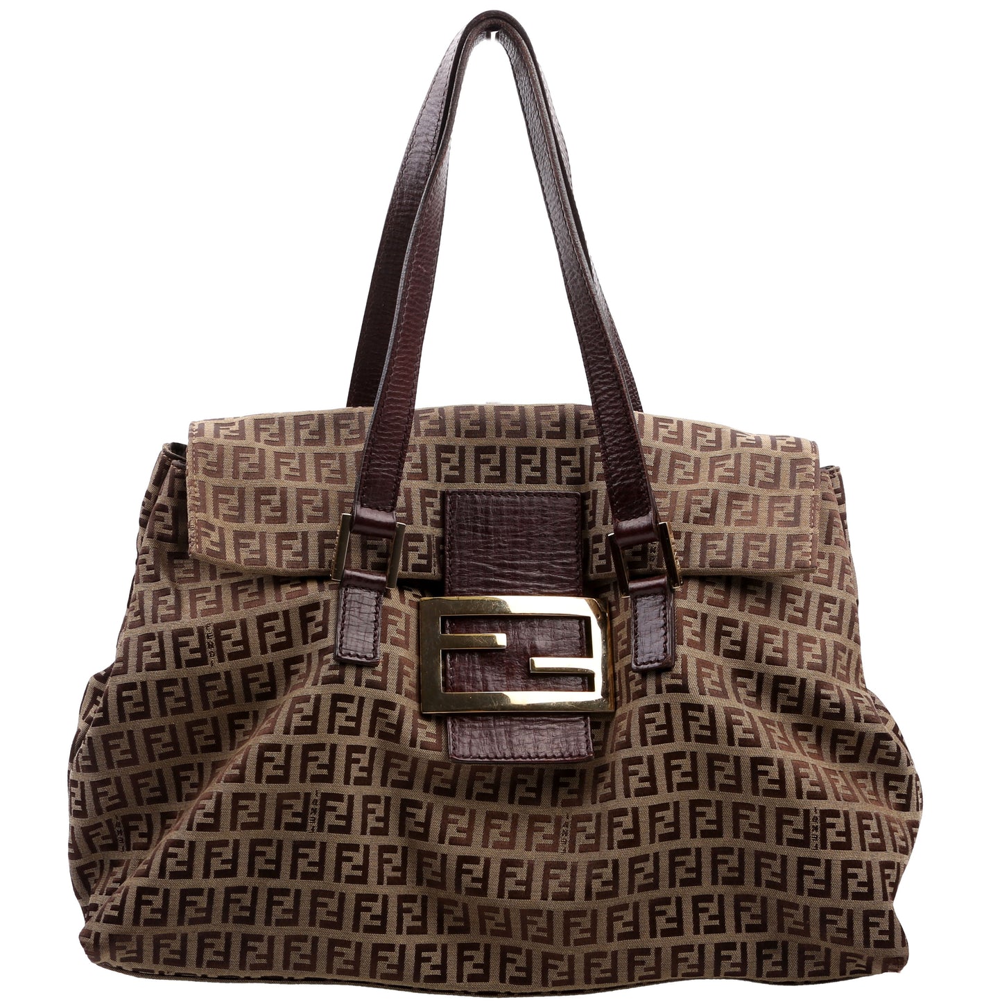 Fendi 8BN188 Zuccino Accordion Large Bag