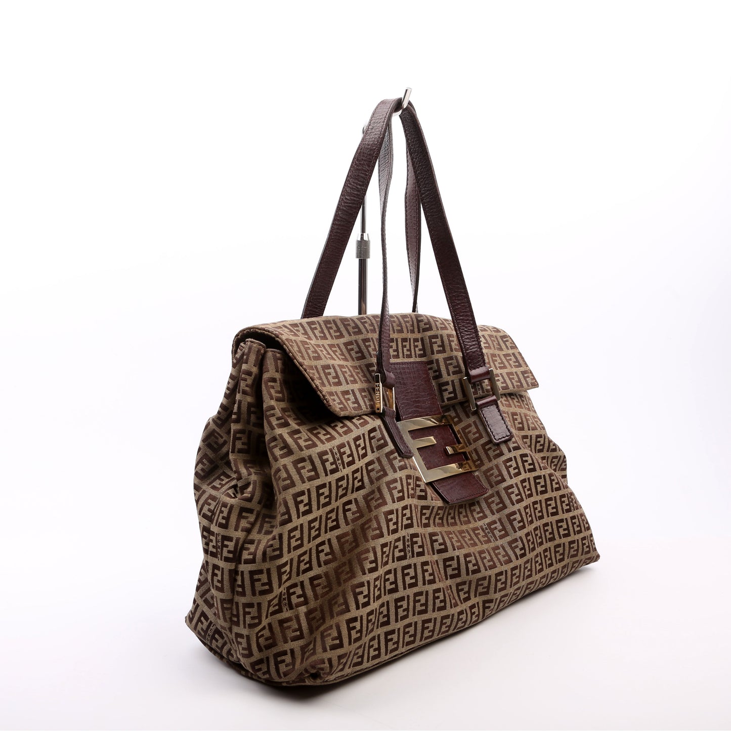Fendi 8BN188 Zuccino Accordion Large Bag