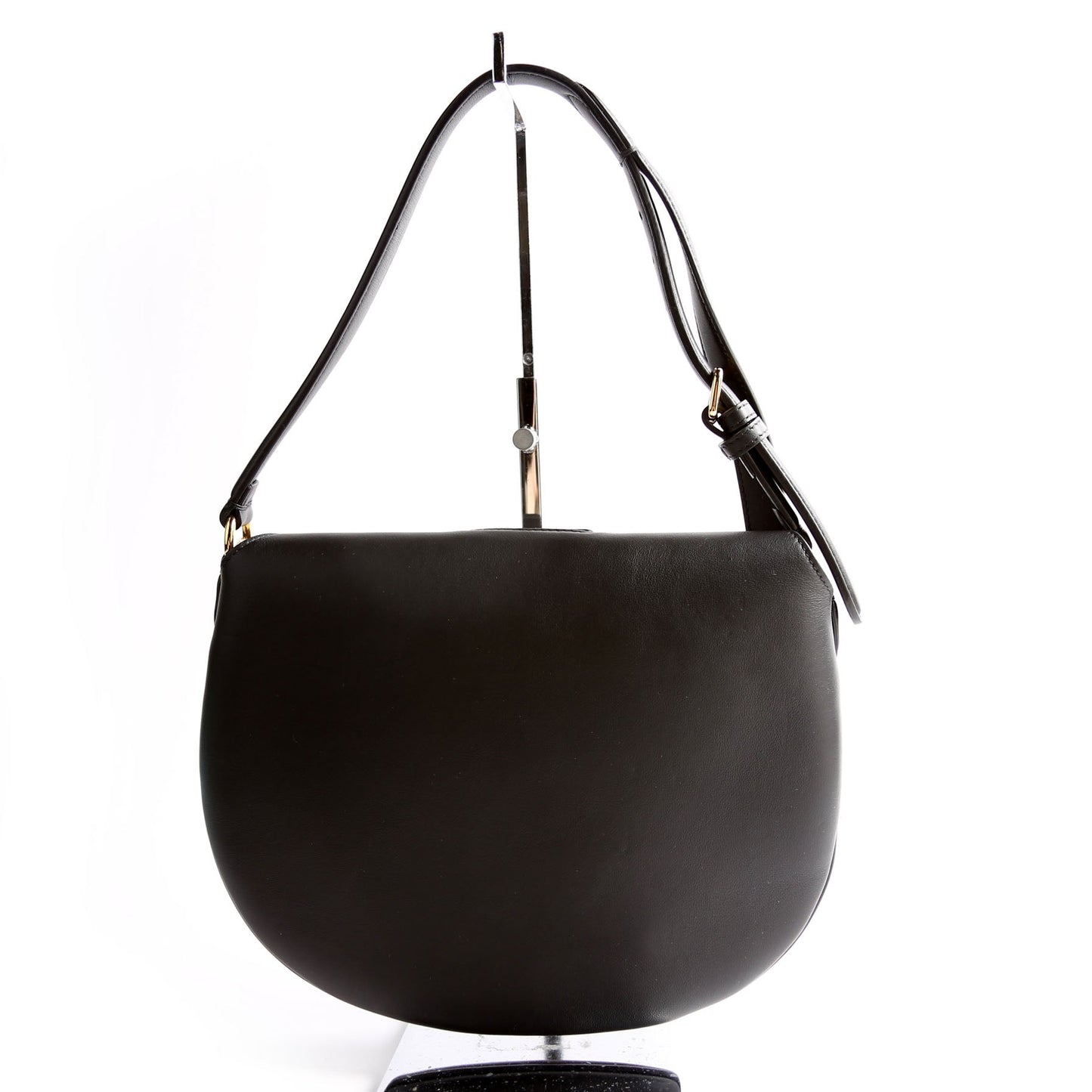 Fendi Croissant Small Leather Hobo Black Bag