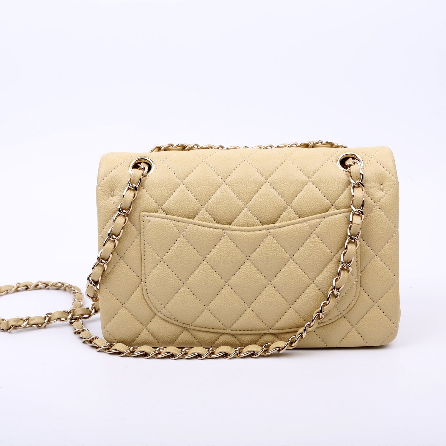 Chanel Classic Flap Small Caviar Neutral Bag