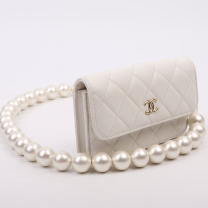 Chanel Maxi Pearls WOC Lambskin 30M White Bag