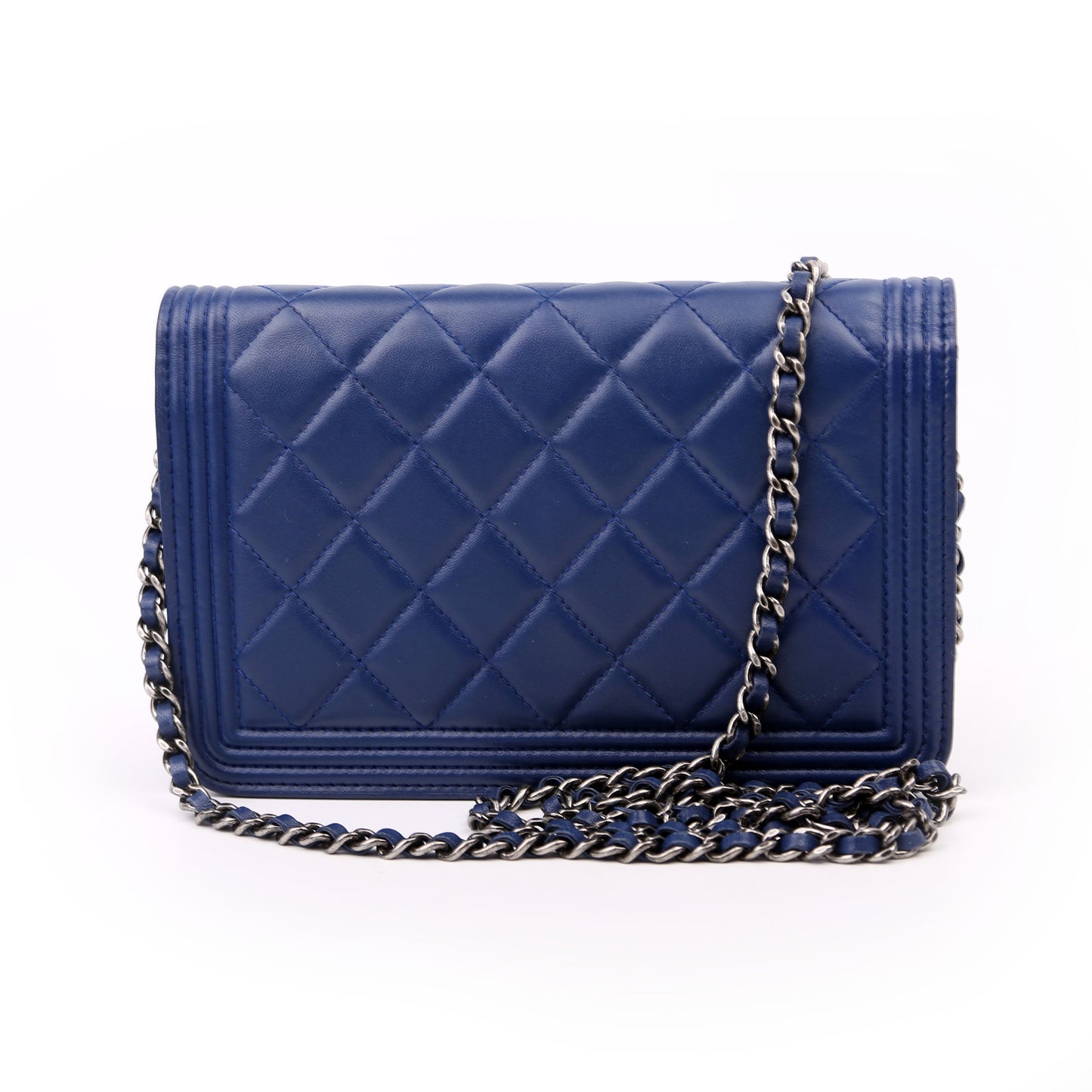 Chanel WOC Boy Lambskin Blue Bag