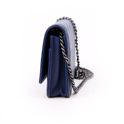 Chanel WOC Boy Lambskin Blue Bag