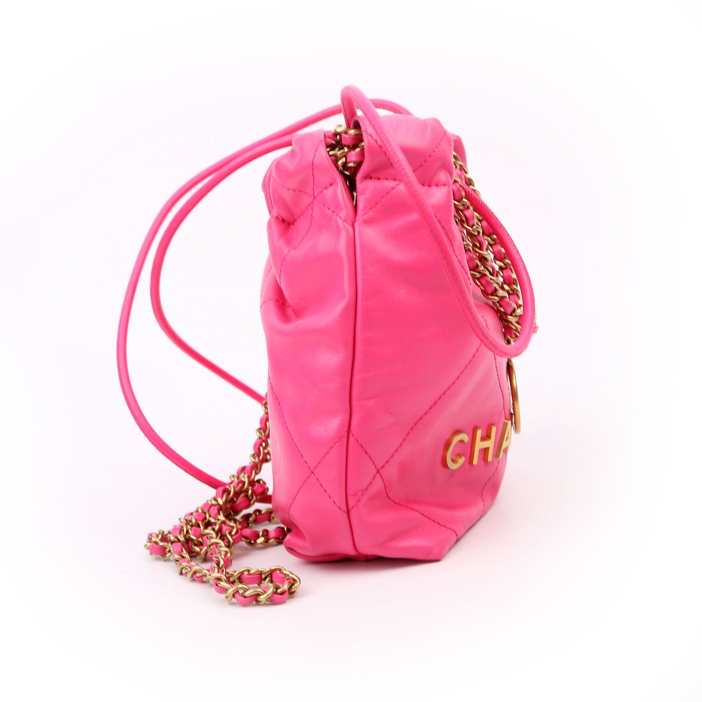 Chanel 22 Mini Quilted Calfskin RFID Pink Bag