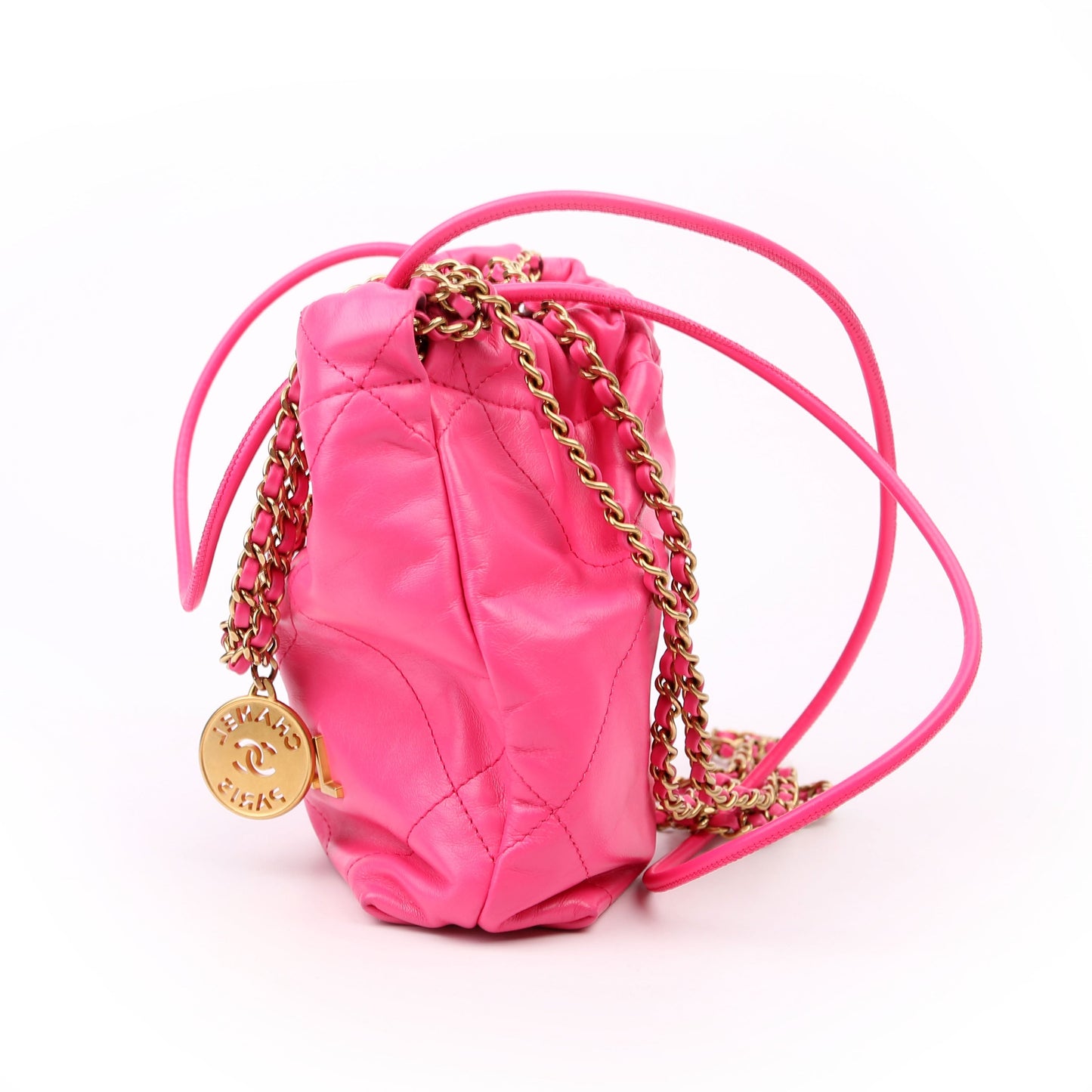 Chanel 22 Mini Quilted Calfskin RFID Pink Bag