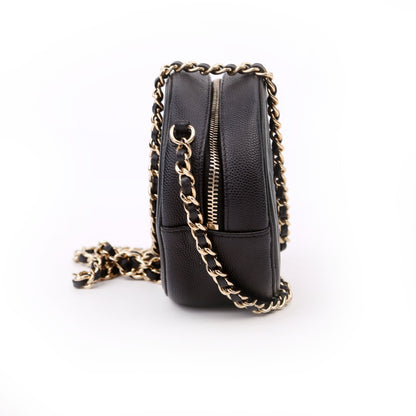 Chanel Filigree Round Crossbody 29M Black Bag