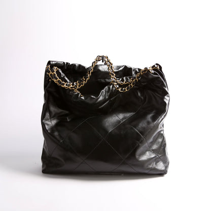 Chanel 22 Quilted Medium Hobo RFID Black/Gold Bag