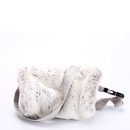 Chanel Sport Ligne Mini Duffle Rabbit Fur 10M Grey Bag