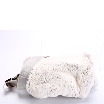 Chanel Sport Ligne Mini Duffle Rabbit Fur 10M Grey Bag
