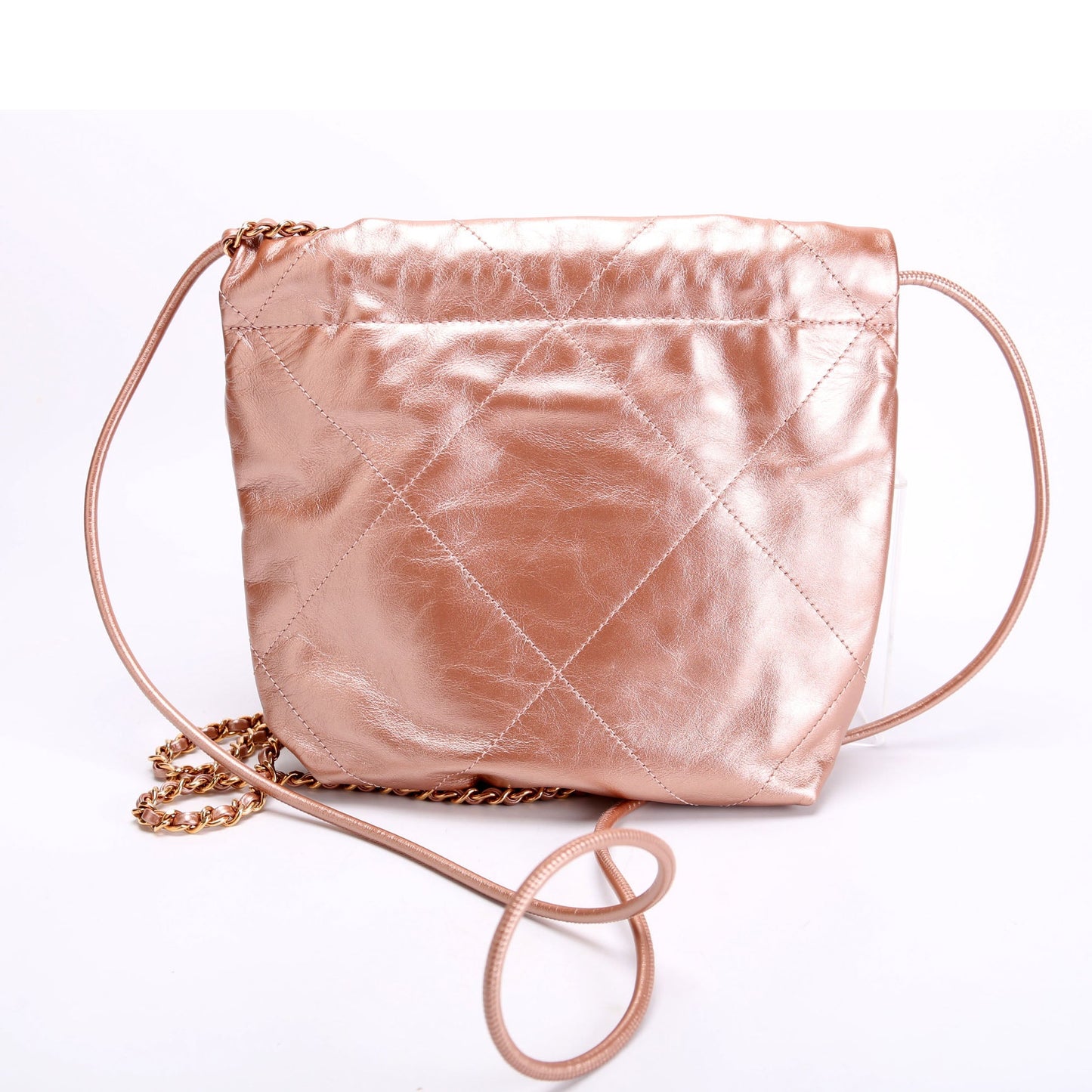 Chanel 22 Mini Metallic Calfskin RFID Pink Bag