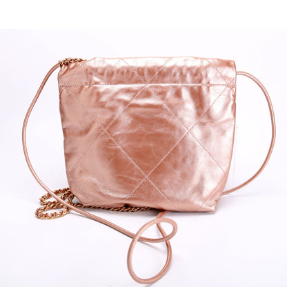 Chanel 22 Mini Metallic Calfskin RFID Pink Bag
