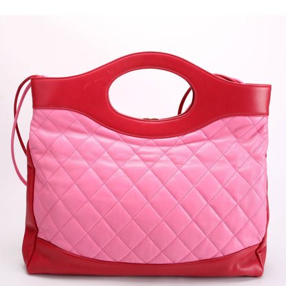 Chanel 31 Shopping Large Lambskin 26M Pink/Red Bag