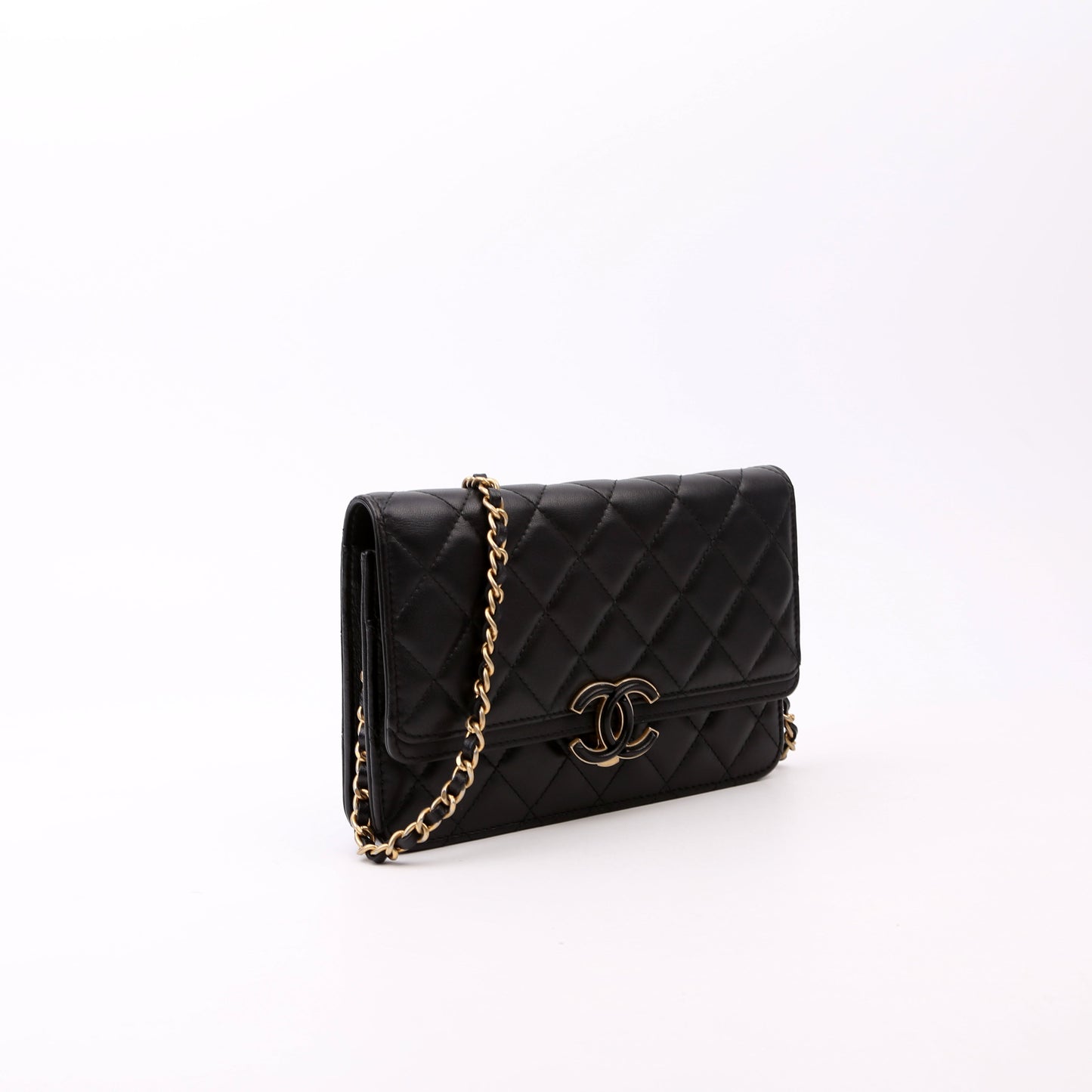 Chanel WOC CC Chic Quilted Lambskin Black Bag