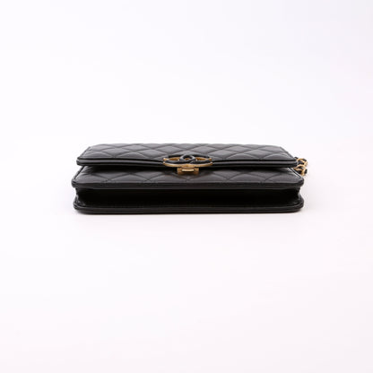 Chanel WOC CC Chic Quilted Lambskin Black Bag