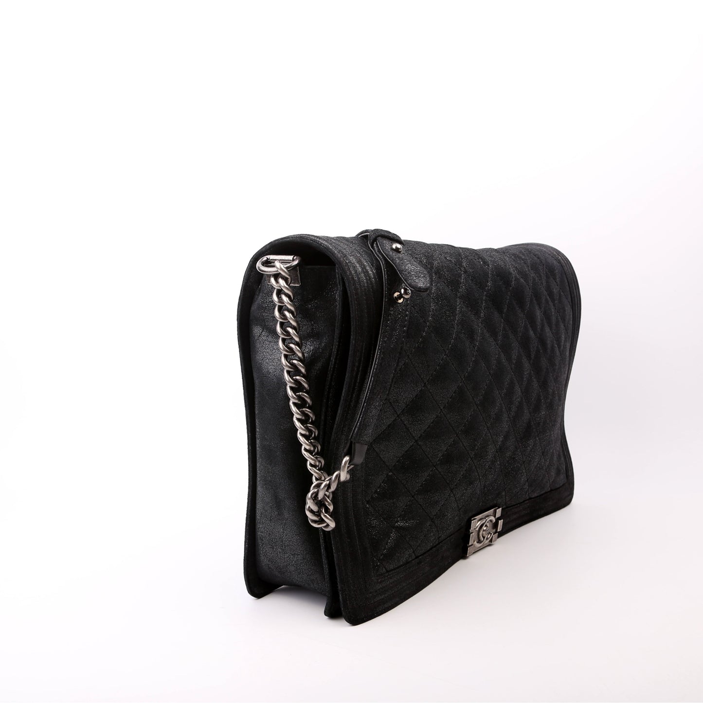 Chanel Boy Gentle XL Shimmer Calfskin Black Bag
