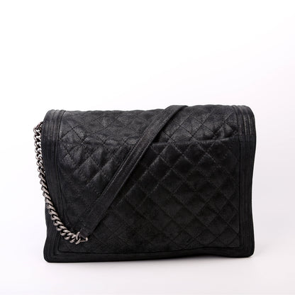 Chanel Boy Gentle XL Shimmer Calfskin Black Bag
