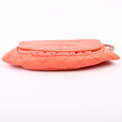 Chanel Wallet On Chain Half Moon Caviar Orange Bag
