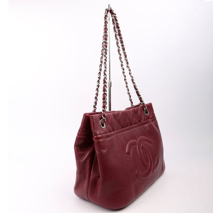 Chanel Timeless CC Soft Caviar Tote 14M Burgundy Bag