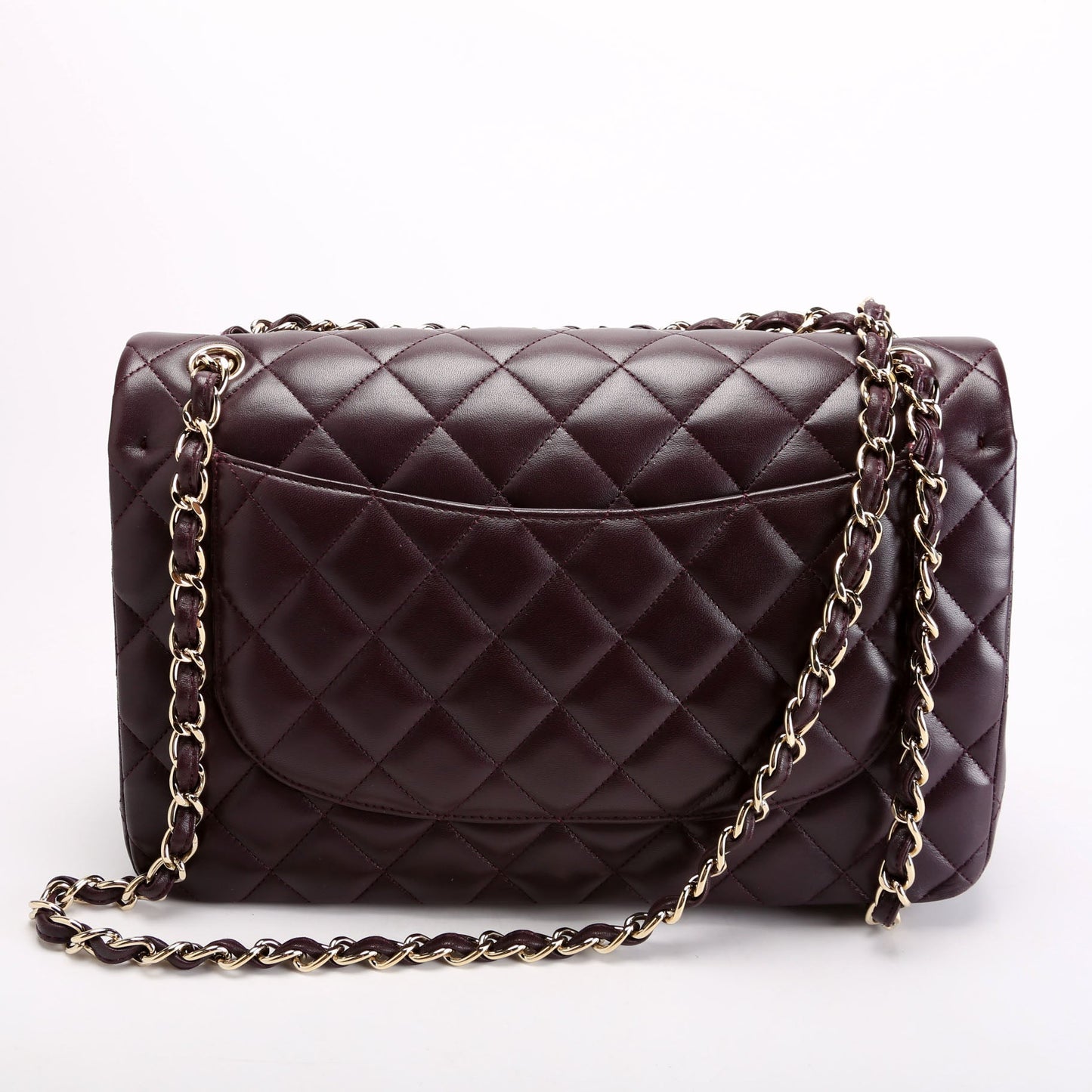 Chanel Classic Flap Jumbo Lambskin 23M Plum Bag