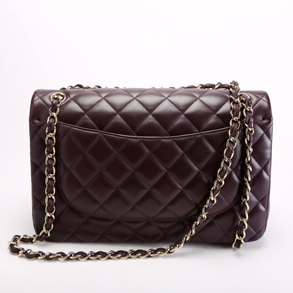 Chanel Classic Flap Jumbo Lambskin 23M Plum Bag