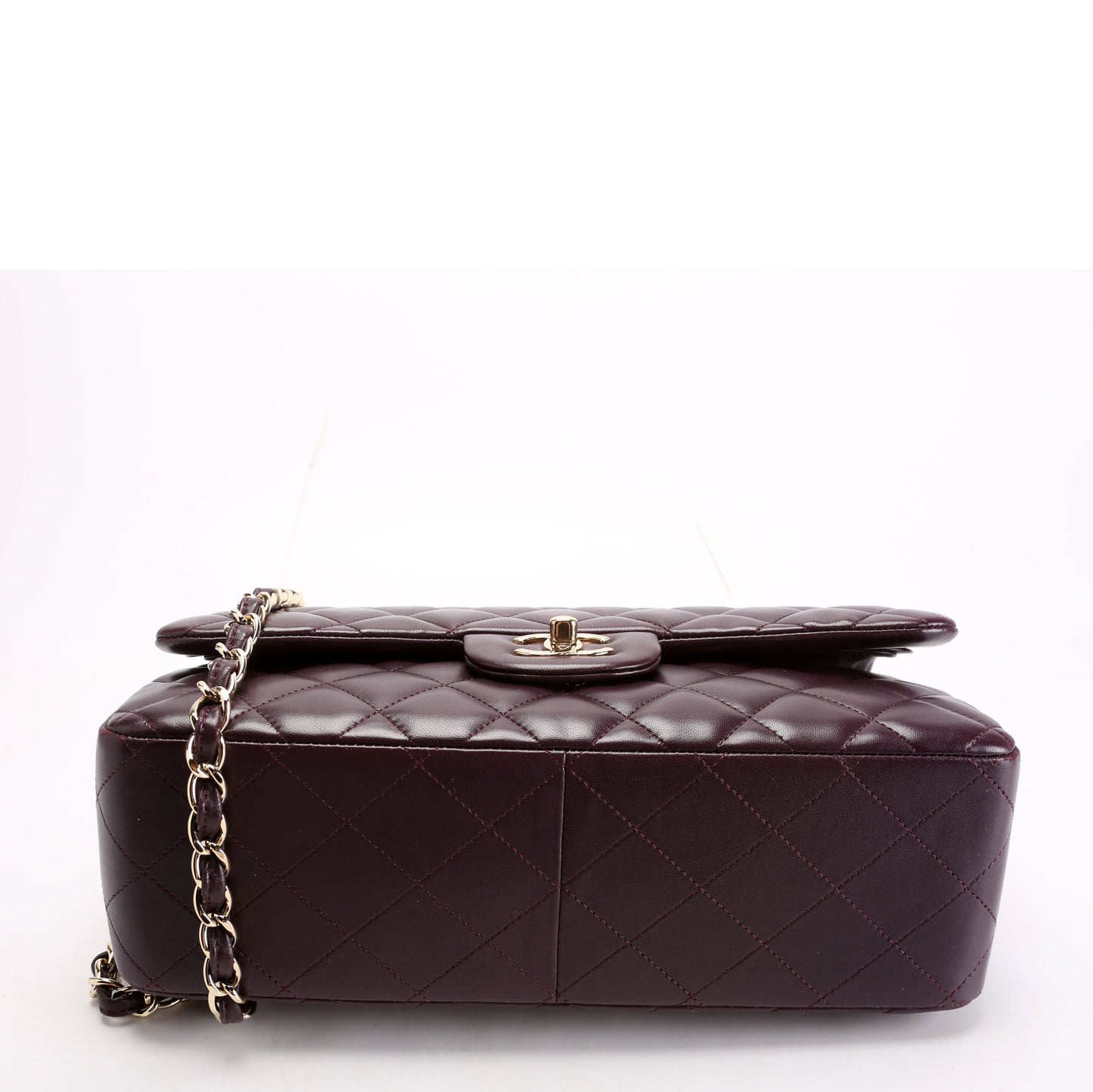 Chanel Classic Flap Jumbo Lambskin 23M Plum Bag