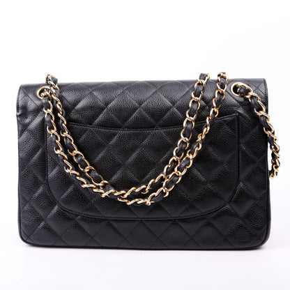 Chanel Classic Flap Jumbo Caviar 16M Black Bag