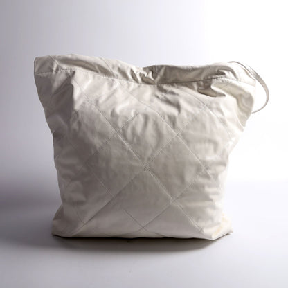 Chanel 22 Quilted Large Hobo White Bag