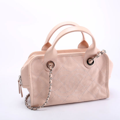 Chanel Deauville Bowling Small Caviar Pink Bag