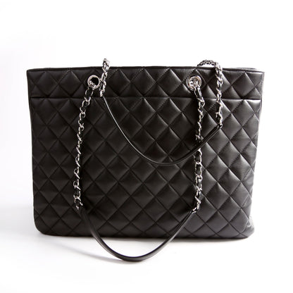 Chanel Classic CC Shopping Tote Calfskin 28M Black Bag