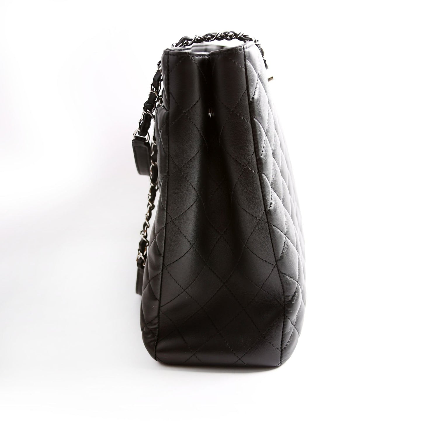 Chanel Classic CC Shopping Tote Calfskin 28M Black Bag