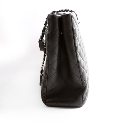 Chanel Classic CC Shopping Tote Calfskin 28M Black Bag