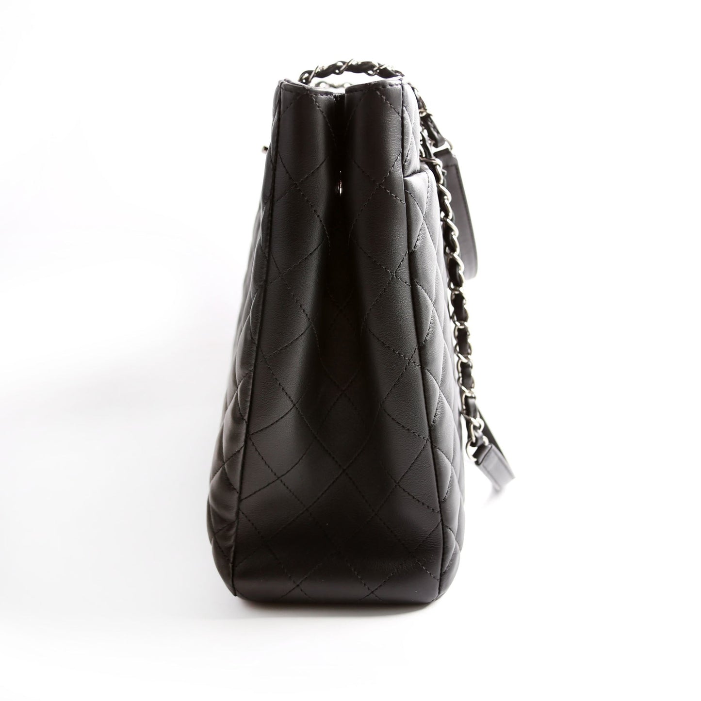 Chanel Classic CC Shopping Tote Calfskin 28M Black Bag