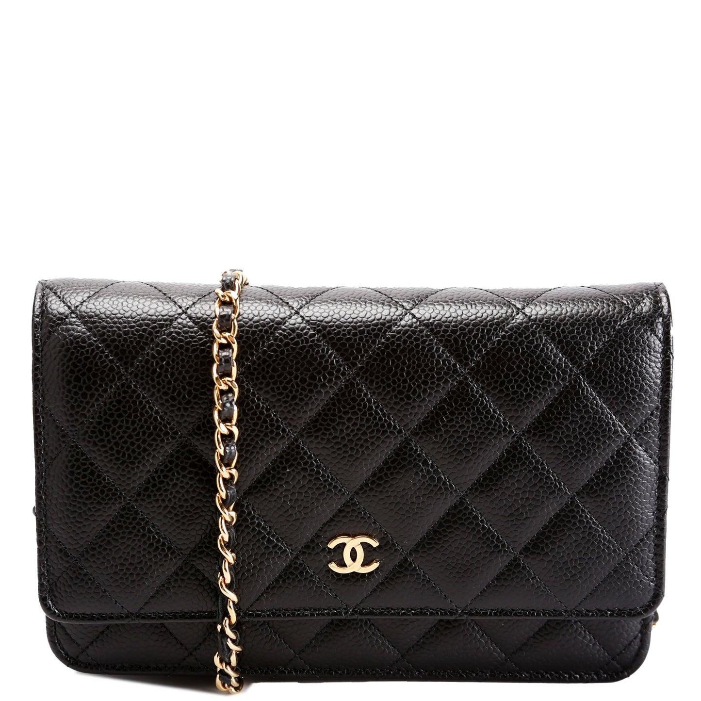 Chanel Wallet On Chain Classic Quilted Caviar RFID Black Bag