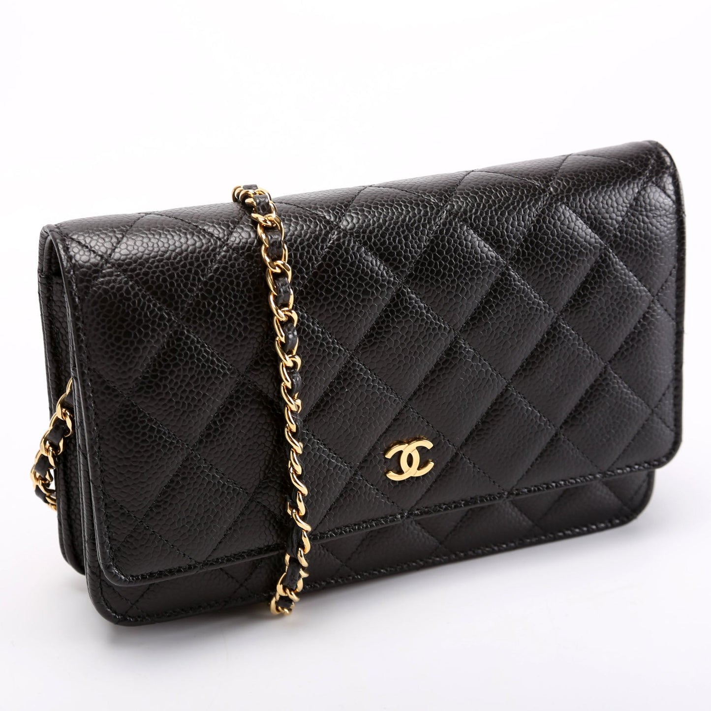 Chanel Wallet On Chain Classic Quilted Caviar RFID Black Bag