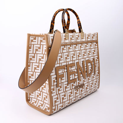 Fendi 8BH386 Sunshine Shopper Medium Raffia Bag
