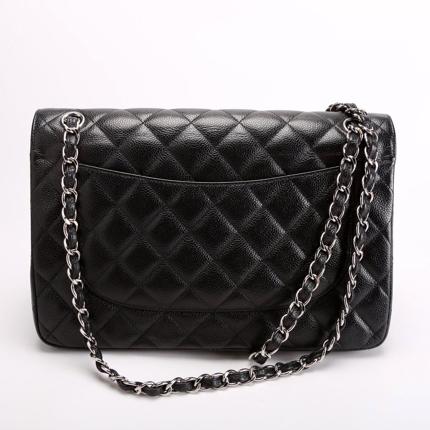 Chanel Classic Flap Jumbo Caviar Black/Silver Bag