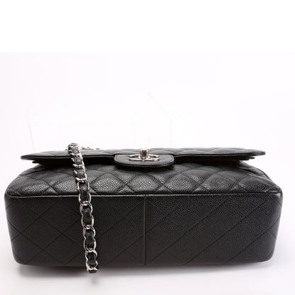 Chanel Classic Flap Jumbo Caviar Black/Silver Bag