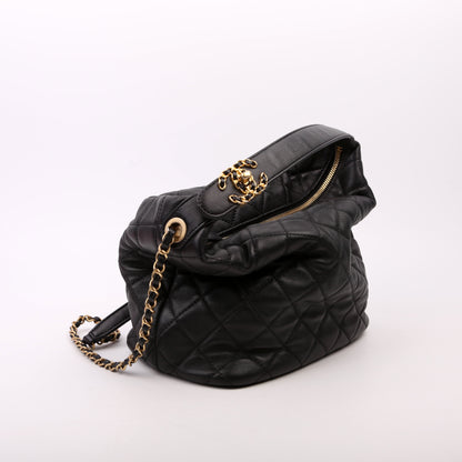 Chanel Perfect Meeting Hobo Lambskin 29M Black Bag