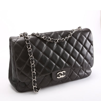 Chanel Classic Flap Jumbo Lambskin 10-13M Black Bag