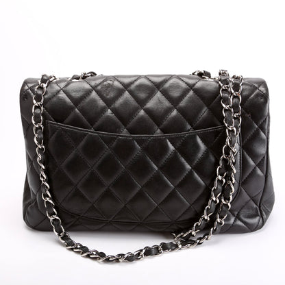 Chanel Classic Flap Jumbo Lambskin 10-13M Black Bag